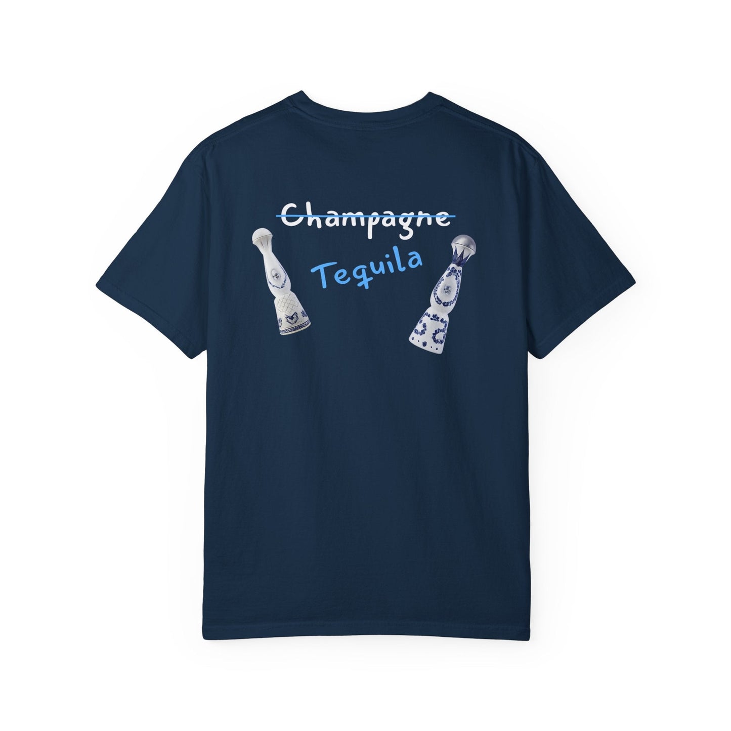 Champagne & Tequila Graphic Tee Shirt Printify