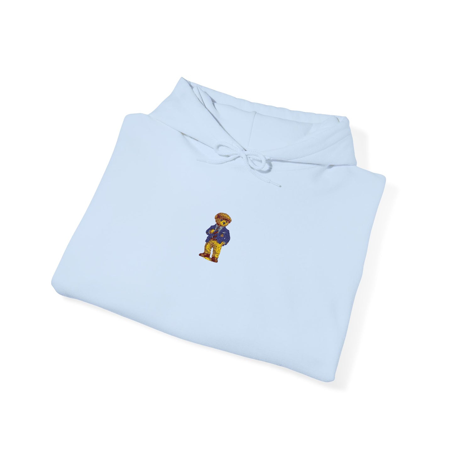 Mini Bear Graphic Hoodie — Cute Small Chest Emblem Pullover Printify