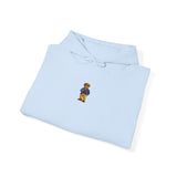 Mini Bear Graphic Hoodie — Cute Small Chest Emblem Pullover Printify