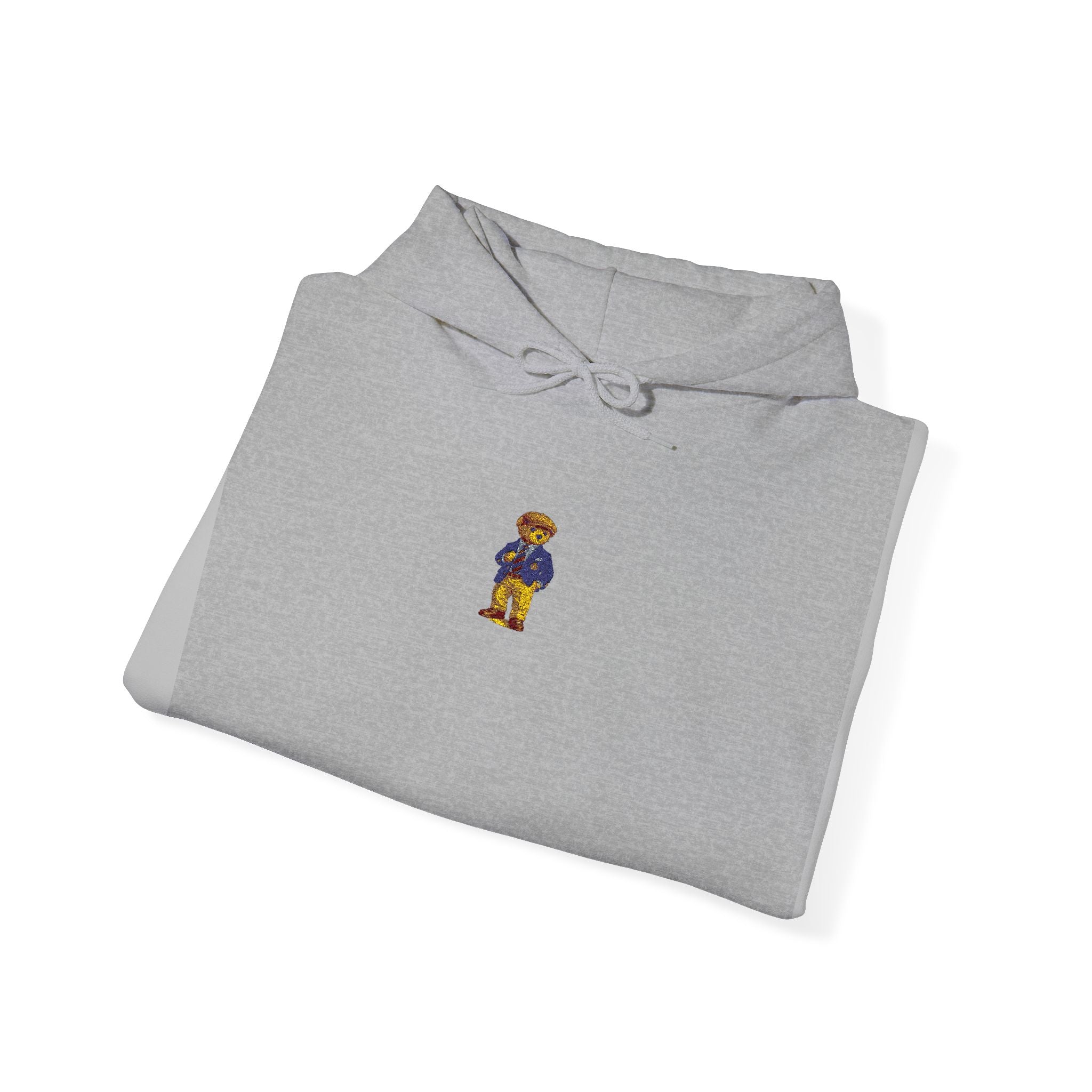 Mini Bear Graphic Hoodie — Cute Small Chest Emblem Pullover Printify